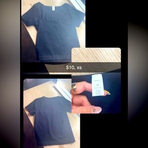 square neck cropped women’s top.